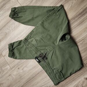 Rewash XL Stretch Drawstring Ankle Joggers Unisex Women's Men's Distressed Pants